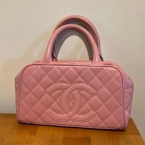 Chanel blush pink quilted handbag